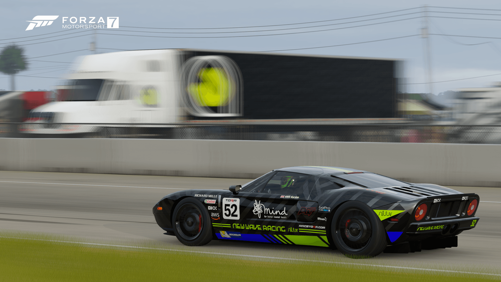 A Ford GT in racing livery from FM7.