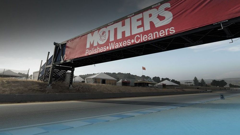 A view of the pedestrian bridge at Laguna Seca.