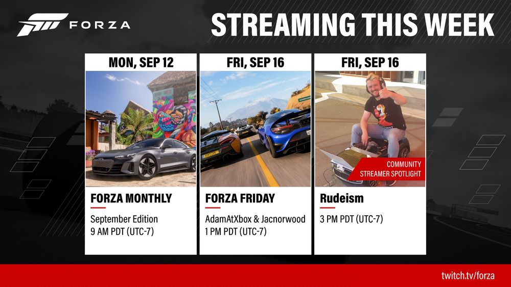 A Twitch streaming schedule tune in for the week of Sep 12.