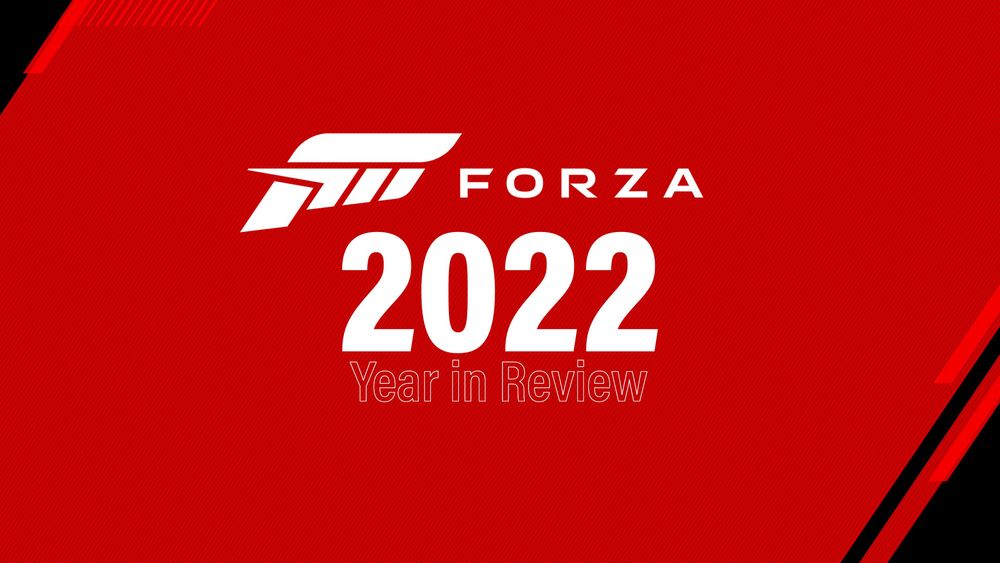 Graphic with text 2022 Forza Year in Review