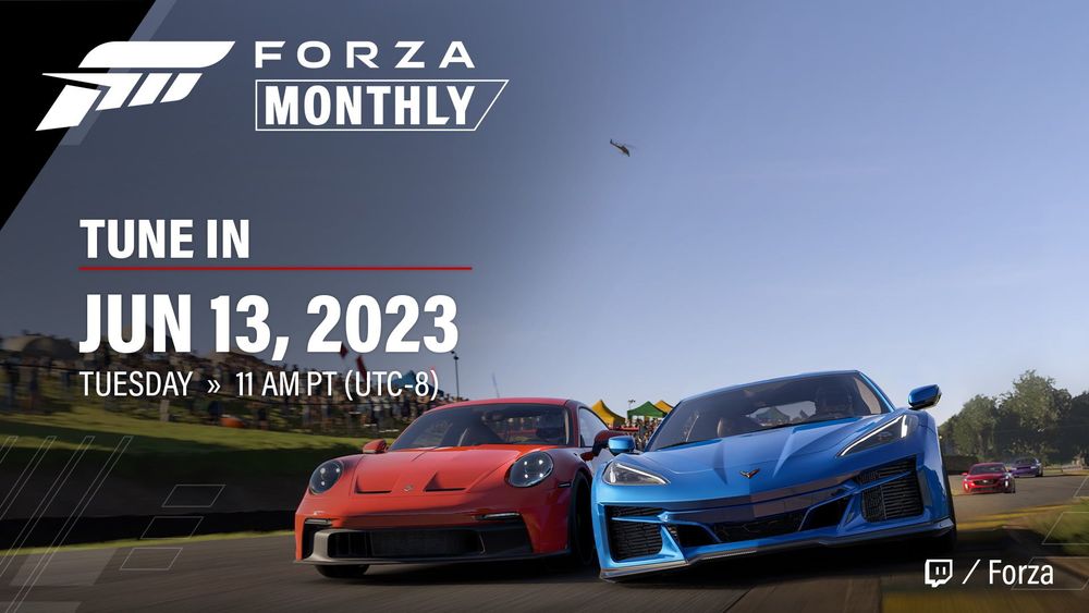 Tune in to Forza Monthly at 11am PDT on June 13, 2023