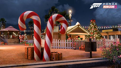 Candy Canes and holiday decorations at the Horizon Wonderland Holiday Market at Mulege.