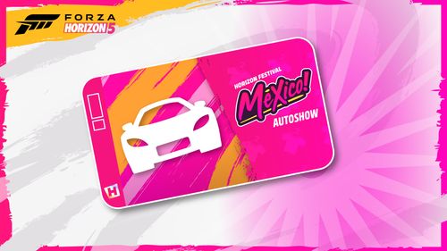 Pink ticket with a car icon on the left and Mexico written on the right