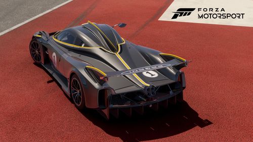 Pagany Huayra parked on a track outside of the racing lines