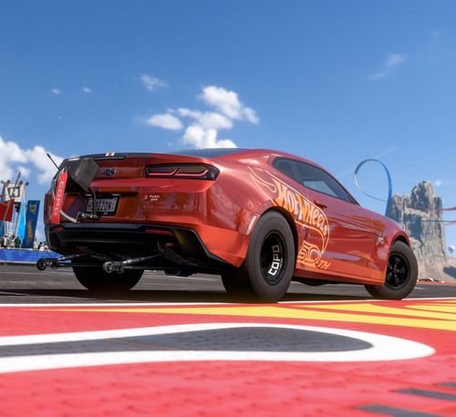 To celebrate Hot Wheels’ 50th anniversary, the muscle fumes of the original 1968 Custom Camaro die-cast were reignited. The result?  This fire-breathing 2018 COPO Camaro, a high-speed drag racer with a sizzling “Orange Crush” paint to match the glow of #F